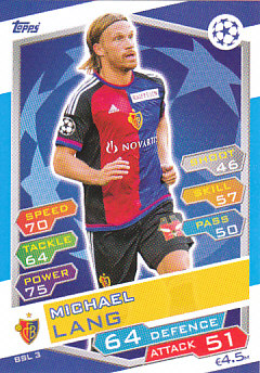 Michael Lang FC Basel 2016/17 Topps Match Attax CL #BSL03